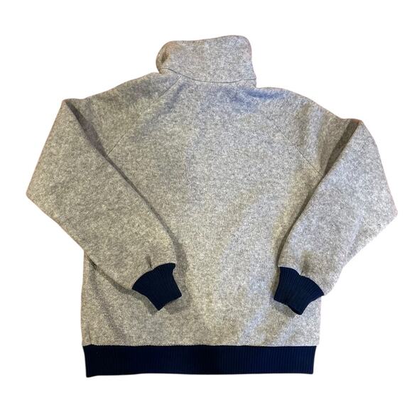 70s 80s Vintage PATAGONIA Gray/Blue Full Zip Stand Collar Jacket Men's Medium - Picture 2 of 11